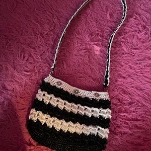 Black and white purse